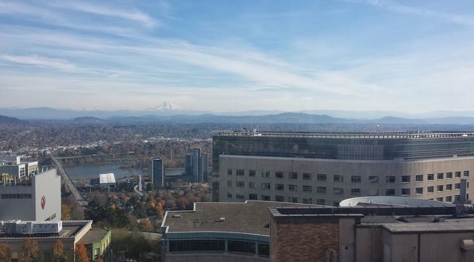 Oregon Health and Science University View of Portland and Mt. Hood